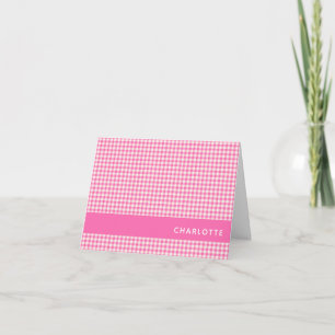 Nom personnalisé En vichy rose Vintage