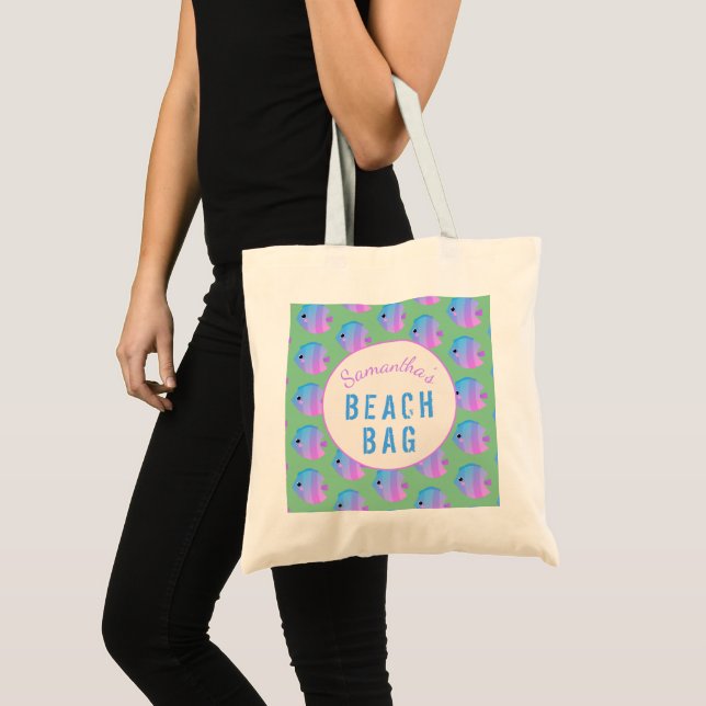 Nom personnalisé Enfants Sac fourre-tout de plage  (Devant (produit))