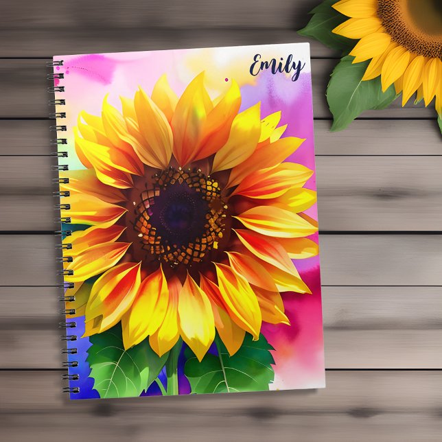Nom personnalisé et Carnet de tournesol (Nature's Colors, Your Notebook Wonders! 🌻📒)