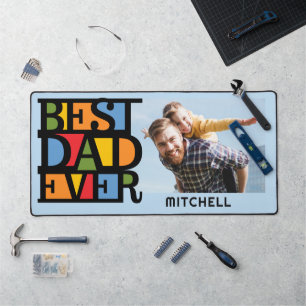 Nom personnalisé et photo meilleur papa jamais