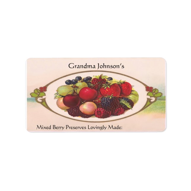 Nom personnalisé Étiquette alimentaire Vintage (Devant)