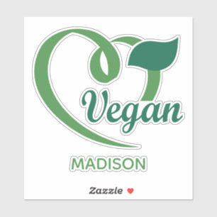 Nom personnalisé Étiquettes Vegan