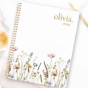 Nom personnalisé fleur sauvage Floral