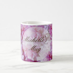 Nom personnalisé Fleurs roses Mug