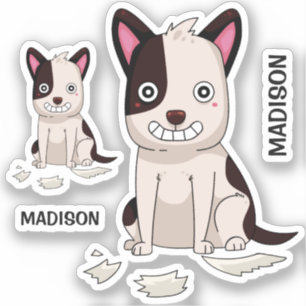 Nom personnalisé Funny Dog autocollants