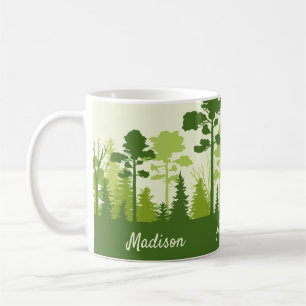 Nom personnalisé Green Forest tasses à café