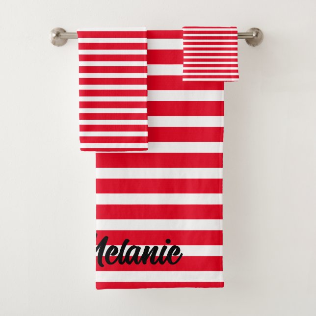 Nom personnalisé Grilles Motif Rouge Blanc Noël (En situation)