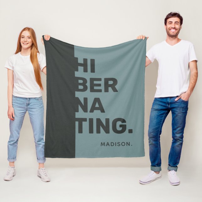 Nom personnalisé "Hibernation" couvertures en tois (En situation)