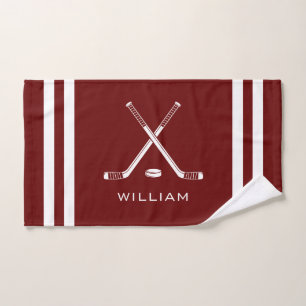 Nom personnalisé Hockey sur glace Brise rouge fonc