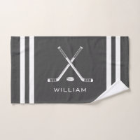 Nom personnalisé Hockey sur glace Gris foncé rayur