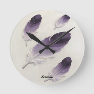 Nom personnalisé Horloge murale moderne plume lava