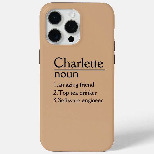 Nom personnalisé iPhone 15 pro max coque (Verso)