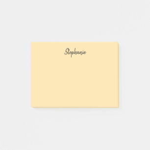 Nom personnalisé jaune mignon Notes post-it