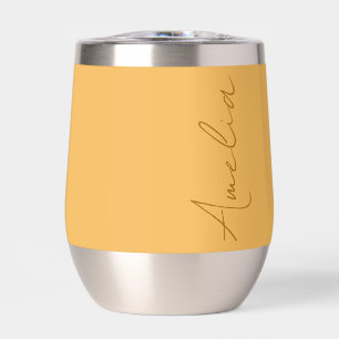 Nom personnalisé Jaune Tumbler à vin thermique