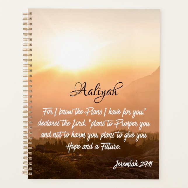Nom personnalisé - Jeremiah 29:11 lever du soleil (Devant)