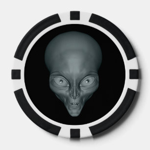Nom personnalisé jetons de poker Alien UFO