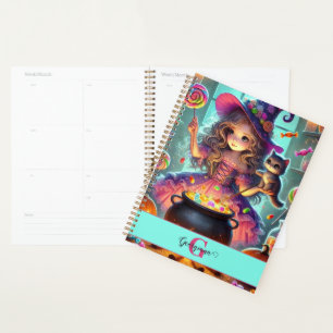 Nom personnalisé Jote Whimsical Witch Halloween Tr