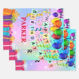 Nom personnalisé Joyeux Anniversaire Papier d'enve