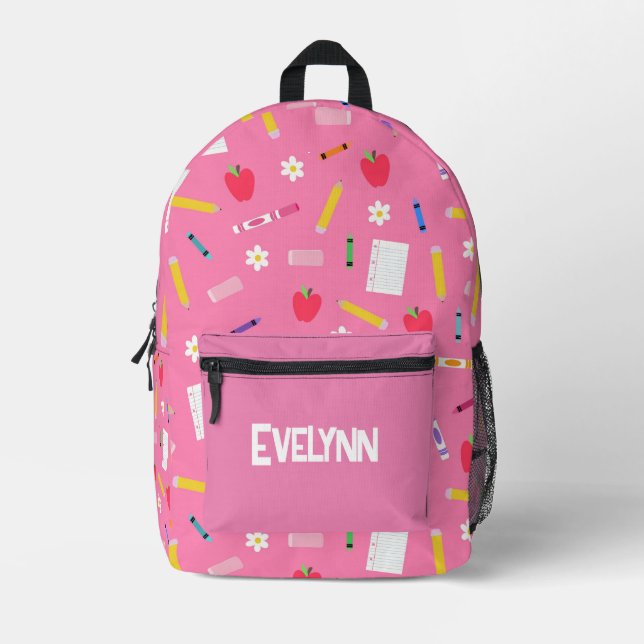 Nom personnalisé Livraison scolaire sac à dos (Recto)