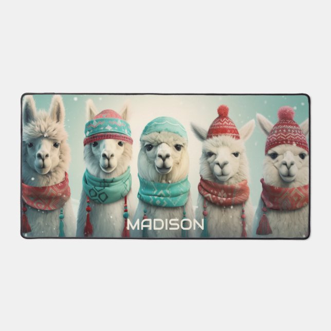 Nom personnalisé Llamas d'hiver (Recto)