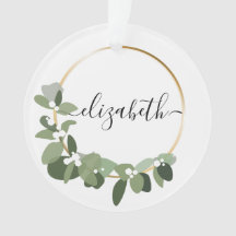 Nom personnalisé Mariage de Noël Couronne moderne