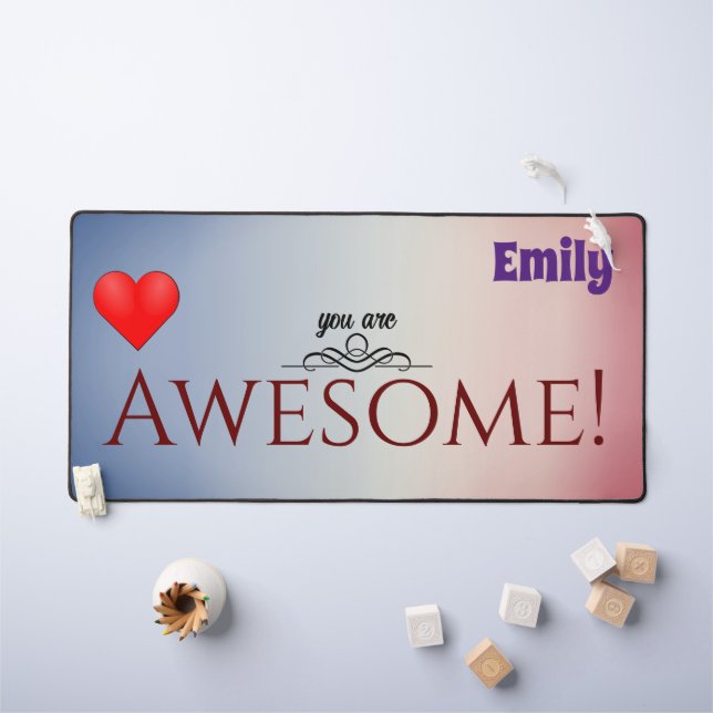 Nom personnalisé Mat de bureau personnalisé (Tableau pour enfants)