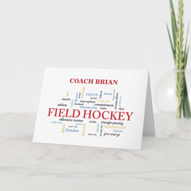 Nom personnalisé Merci d'entraîneur de hockey de t (Devant)