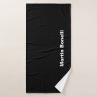 Nom personnalisé Minimaliste moderne noir blanc