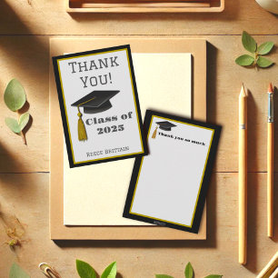 Nom personnalisé moderne Carte de capot de graduat