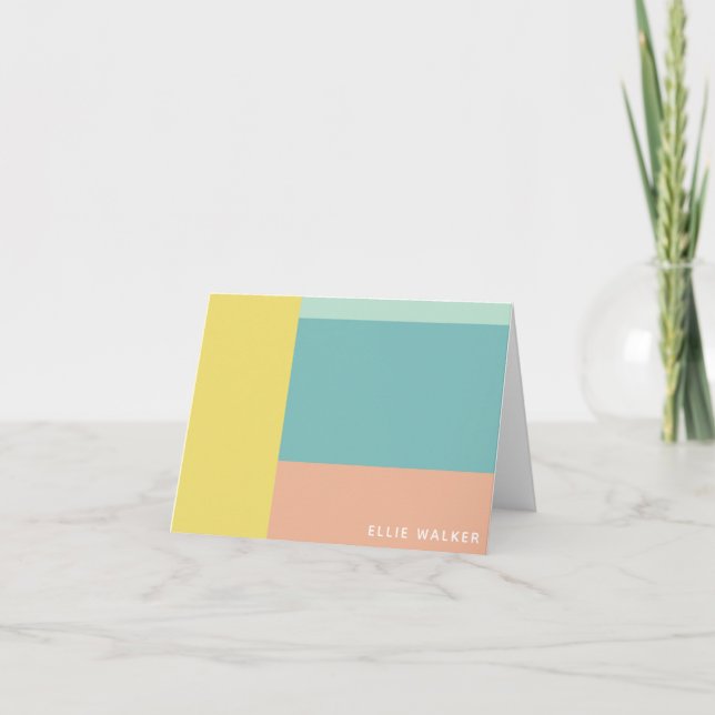 Nom personnalisé Moderne Pastel Géométrique Design (Devant)