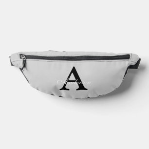 Nom personnalisé Monogram Arrière - plan argent