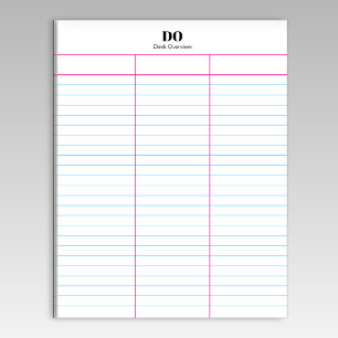 Nom personnalisé Monogramme Bloc-notes de trois co