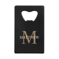 Nom personnalisé Monogramme noir