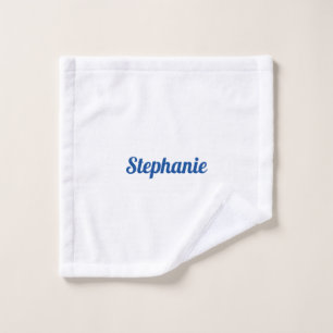 Nom personnalisé Monogrammes Bleu Blanc Décor élég