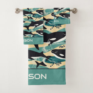 Nom personnalisé Motif baleines