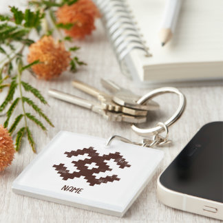 Nom personnalisé Motif balte Pixelated Retro