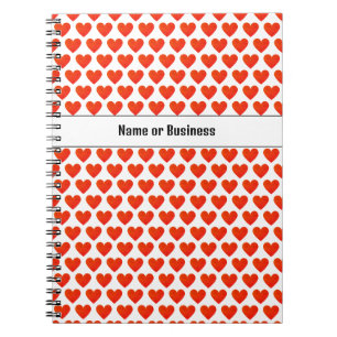 Nom personnalisé Motif de coeur Carnet photo spira