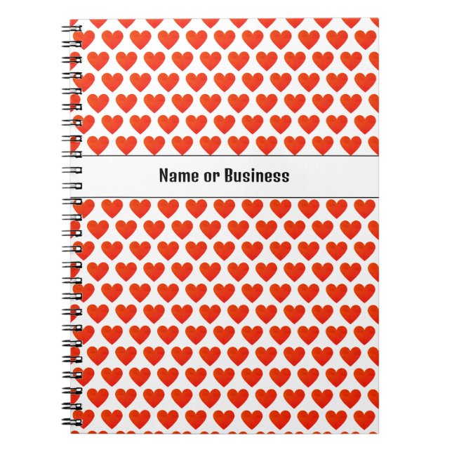 Nom personnalisé Motif de coeur Carnet photo spira (Devant)