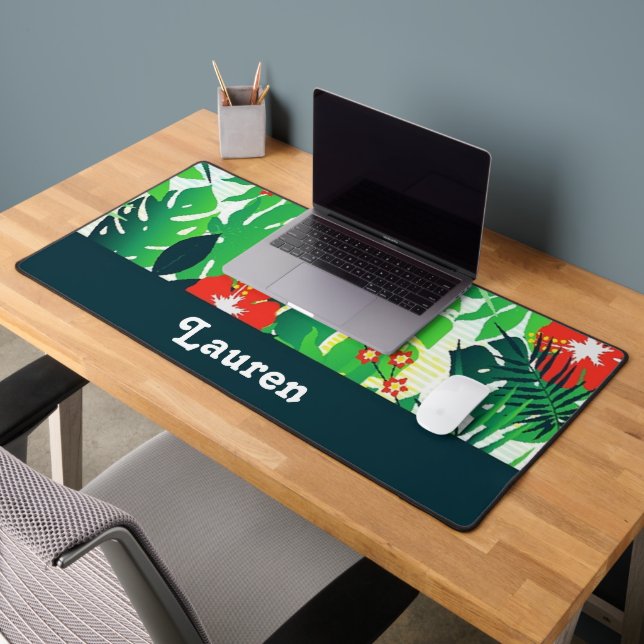 Nom personnalisé motif tropical (Bureau 2)