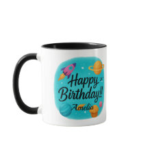 Nom personnalisé Mug Turquoise 21e Anniversaire