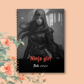 Nom personnalisé Ninja Carnet fille