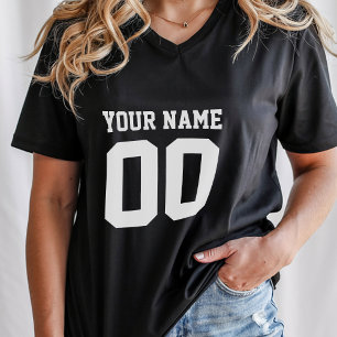 Nom personnalisé Numéro de T-shirt de football fém