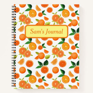 Nom personnalisé Orange Fruit Bullet Journal