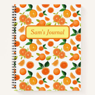 Nom personnalisé Orange Fruit Bullet Journal