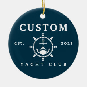 Nom personnalisé Ornement de yacht, Décor de yacht