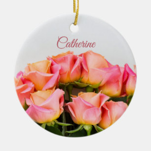 Nom personnalisé ornement Rose