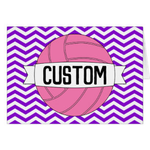 Nom personnalisé ou carte de voeux de volley-ball 