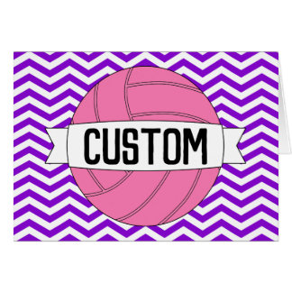 Nom personnalisé ou carte de voeux de volley-ball 