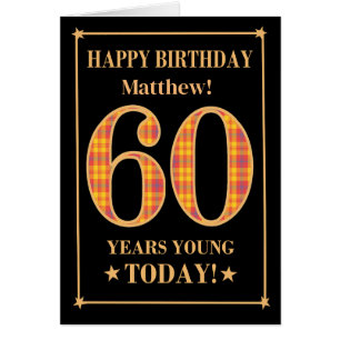 Nom personnalisé ou relation 60e anniversaire Cart