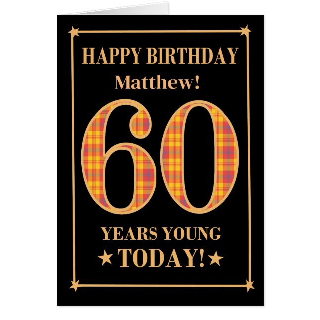 Nom personnalisé ou relation 60e anniversaire Cart (Devant)